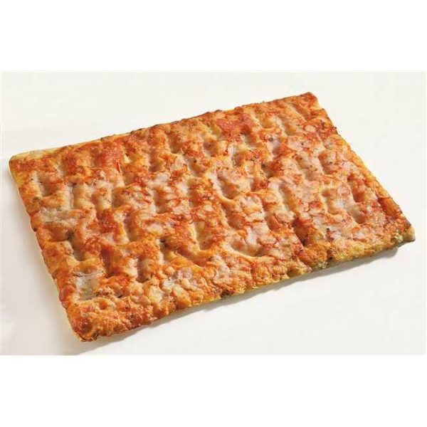 Pizza margherita in trancio. Dimensioni: 30x40 cm