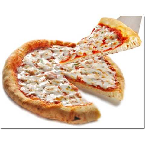 La classica pizza margherita tonda. Diametro: 29-30cm