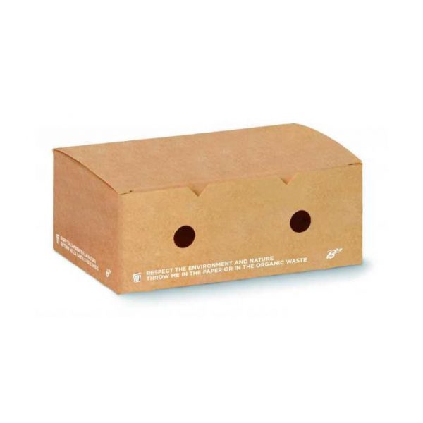 Box porta patatine per asporto. Dimensioni: 12x10x7 cm