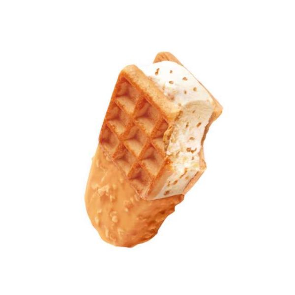 Biscotto waffle con gelato gusto panna